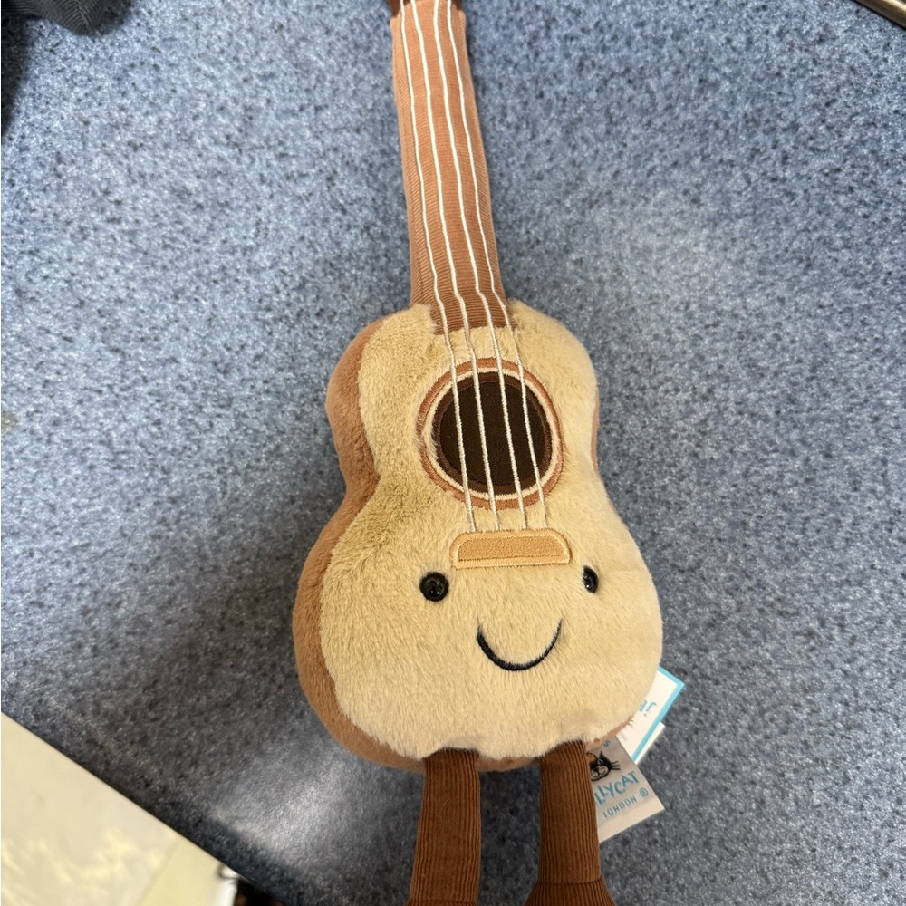 Musical Plush Guitar Toy - Brown